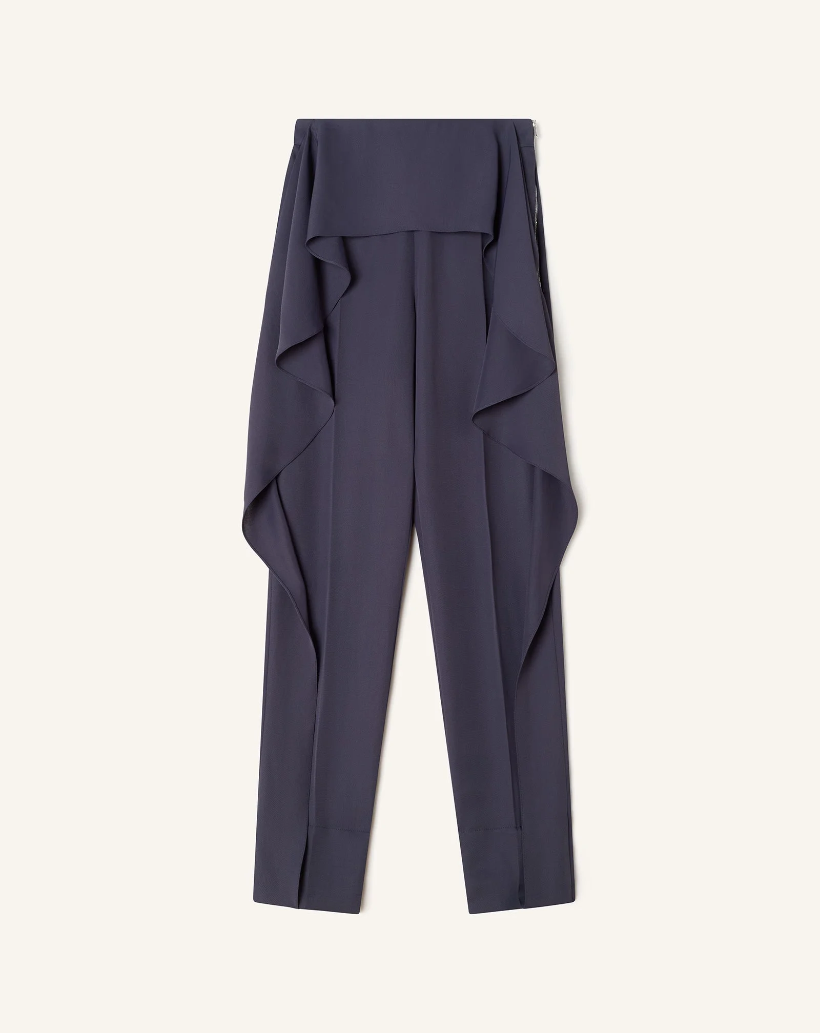 FRILLED TWILL PANTS - 1