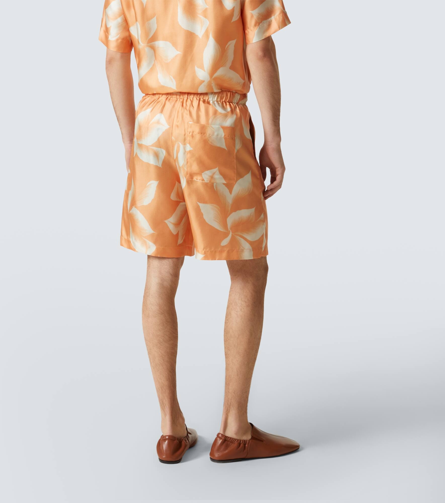 Printed silk shorts - 4
