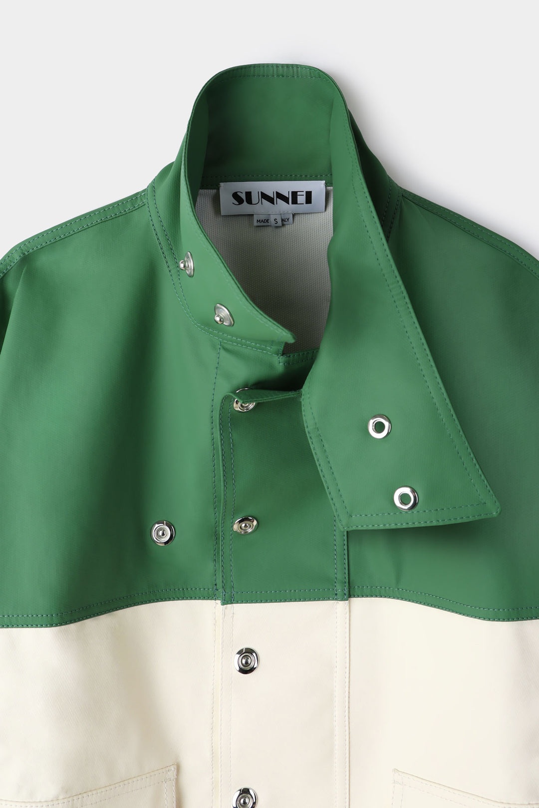 SHORT PINO JACKET / cream & bright green - 4
