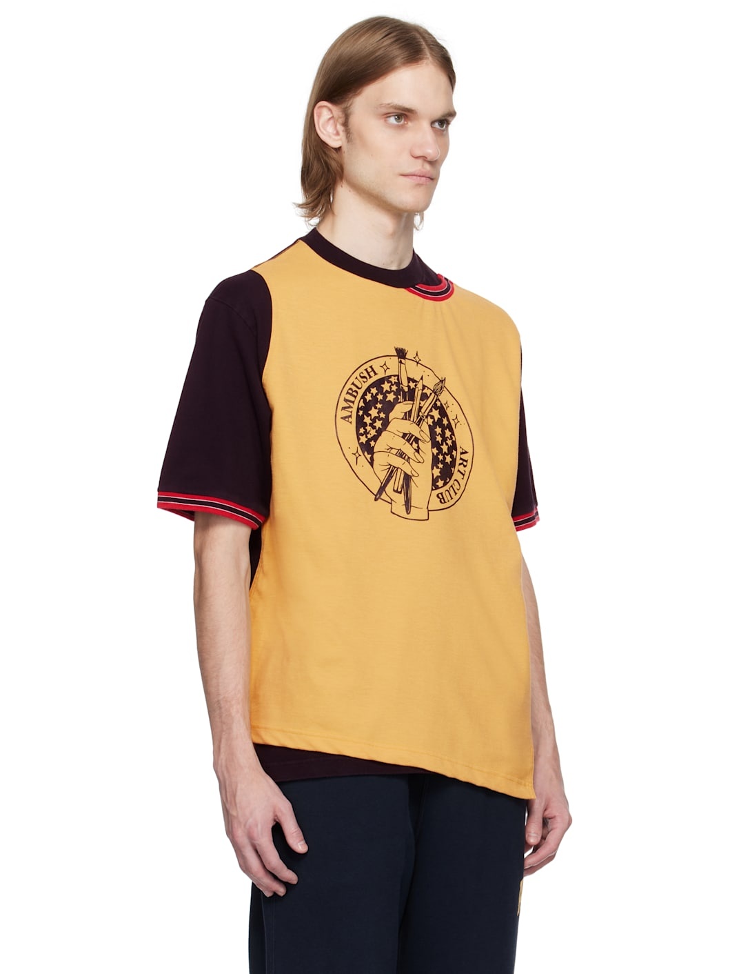 Black & Yellow Front Layered T-shirt - 2