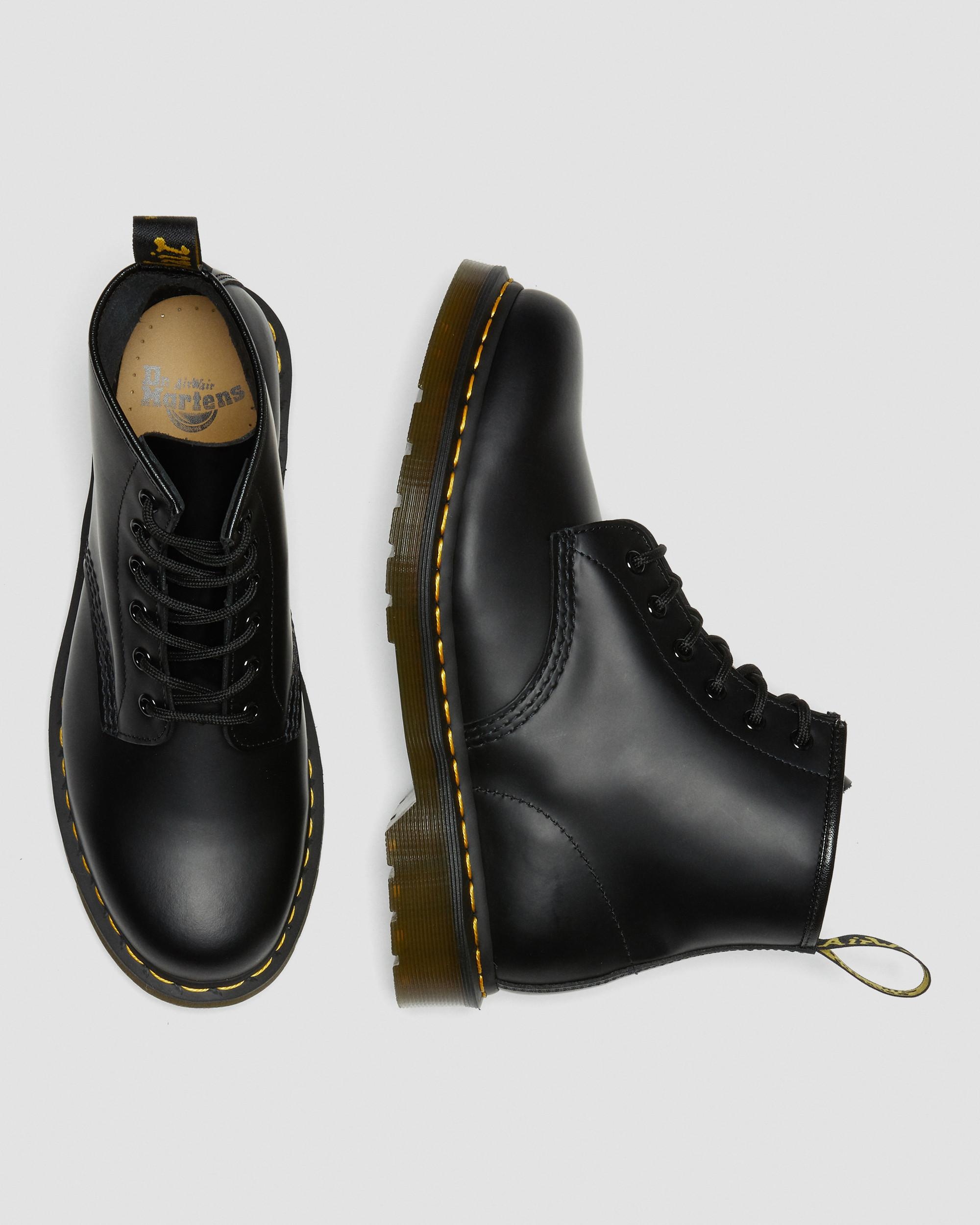 101 Yellow Stitch Smooth Leather Ankle Boots - 4