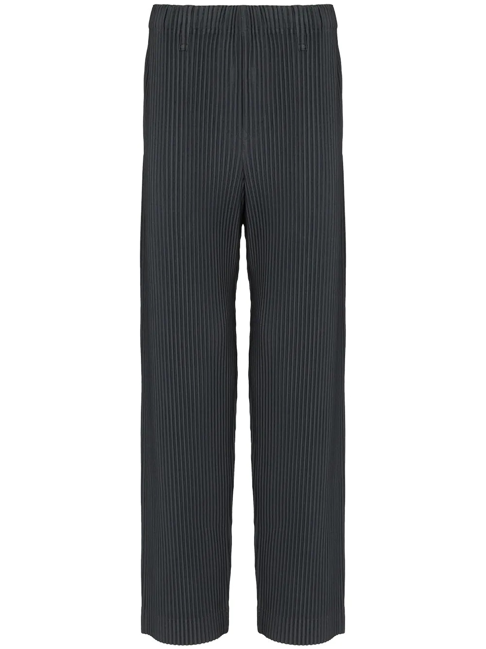 pleated high-waisted trousers - 1