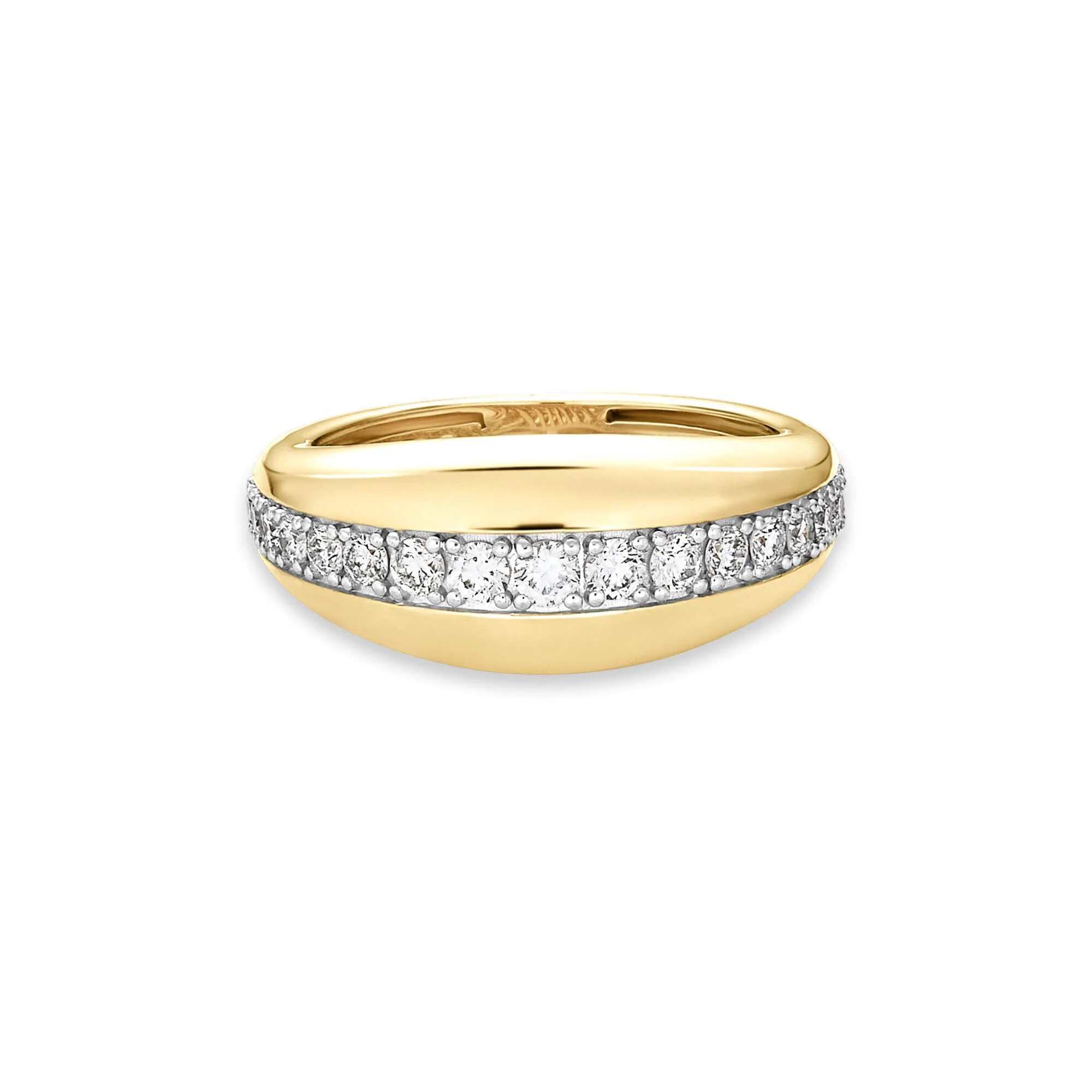 Pave Pistachio Dome Ring - 1