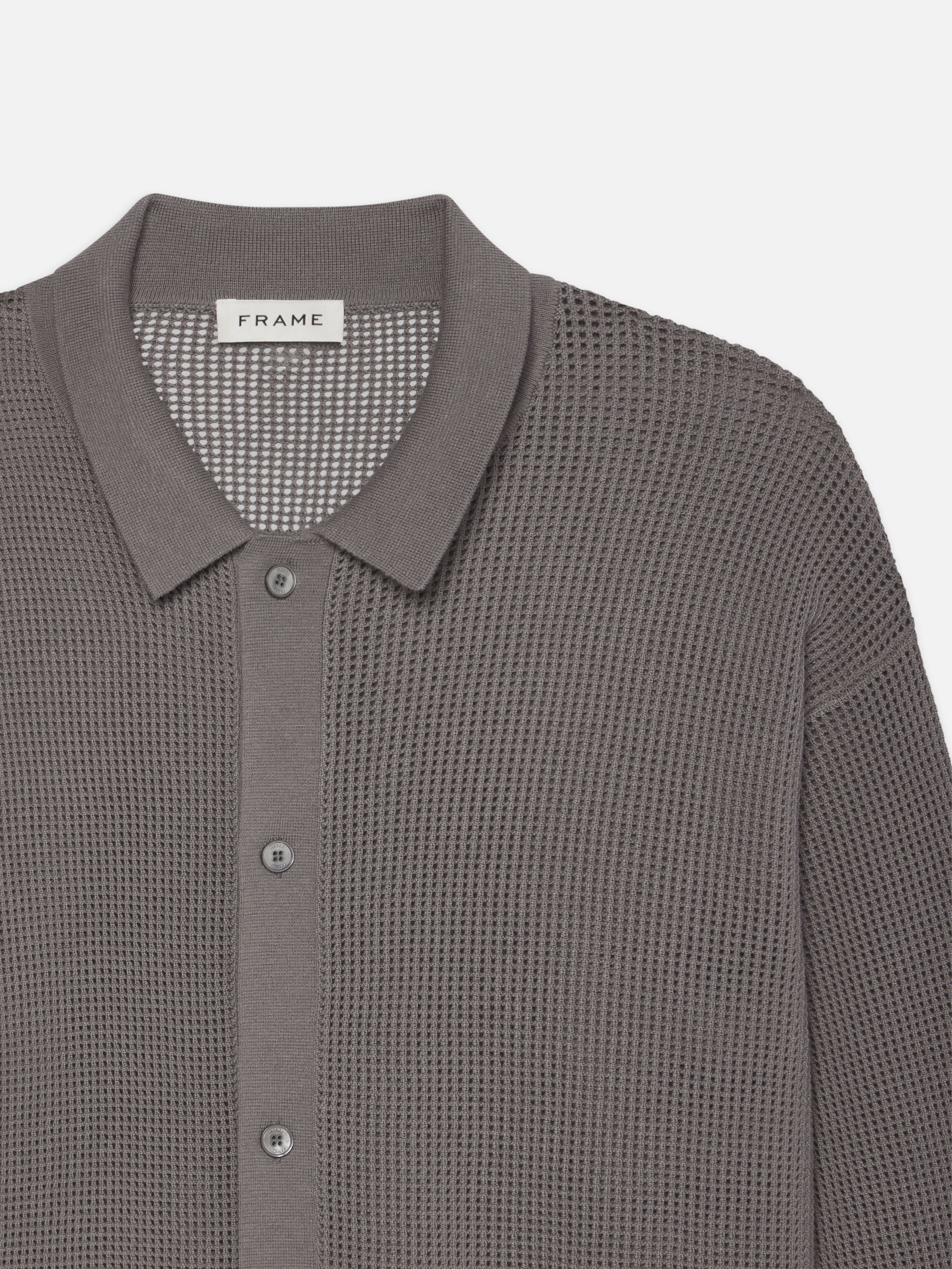 Open Knit Cardigan in Cloud Grey - 3