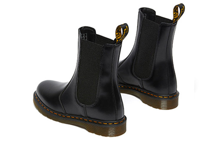 (WMNS) Dr. Martens 2976 Hi Smooth Leather Chelsea Boots 'Black' 26964001 - 5