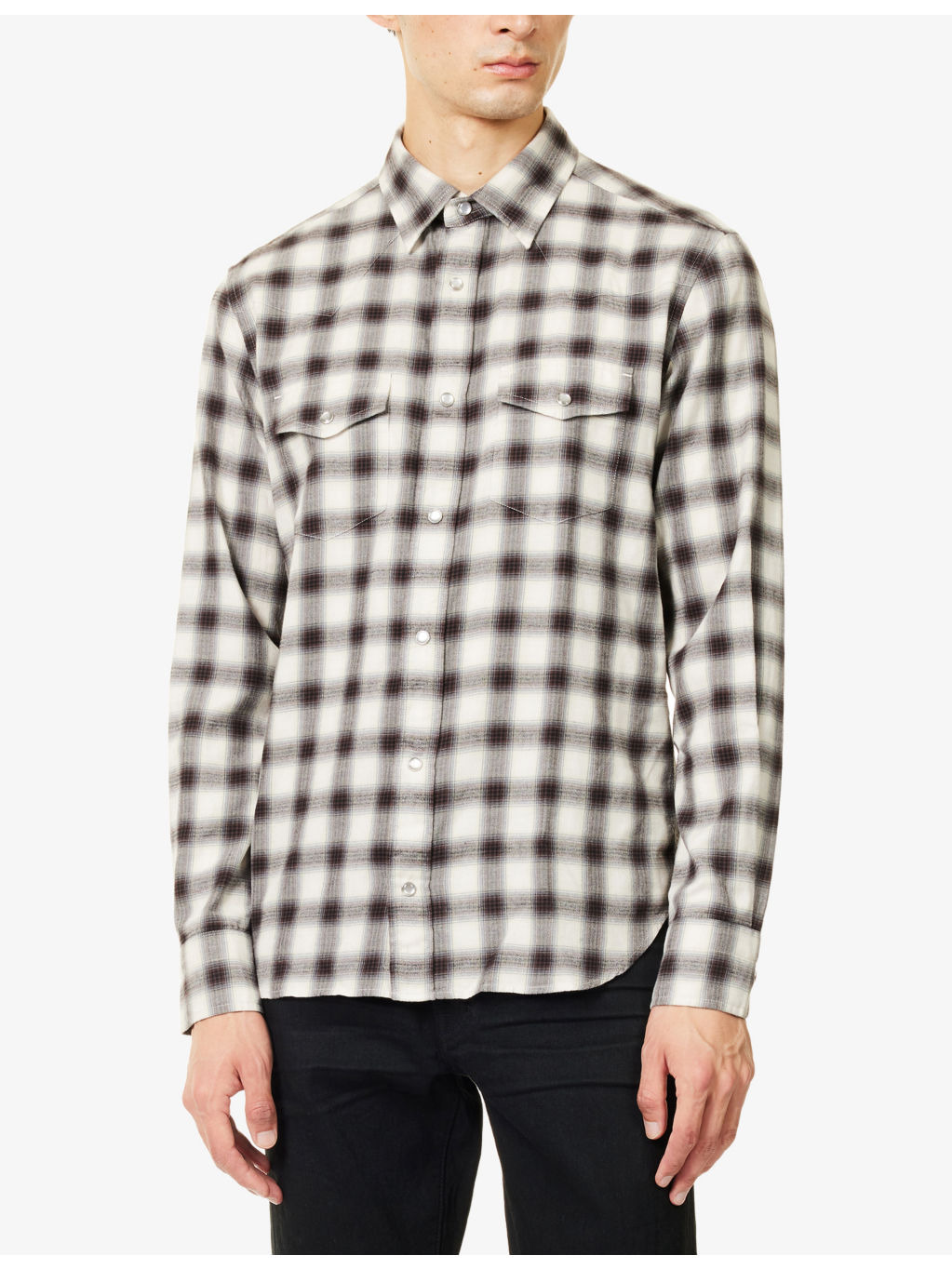 Western Checked Cotton-Blend Shirt - 3