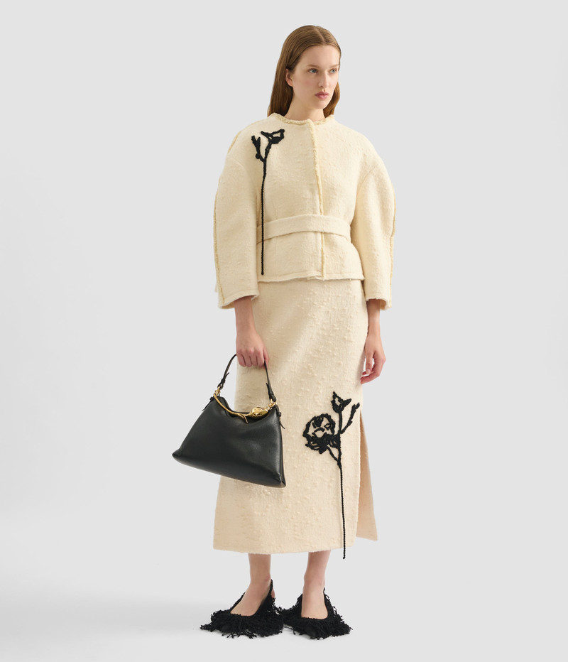 EMBROIDERED BOUCLÉ CROPPED JACKET 1