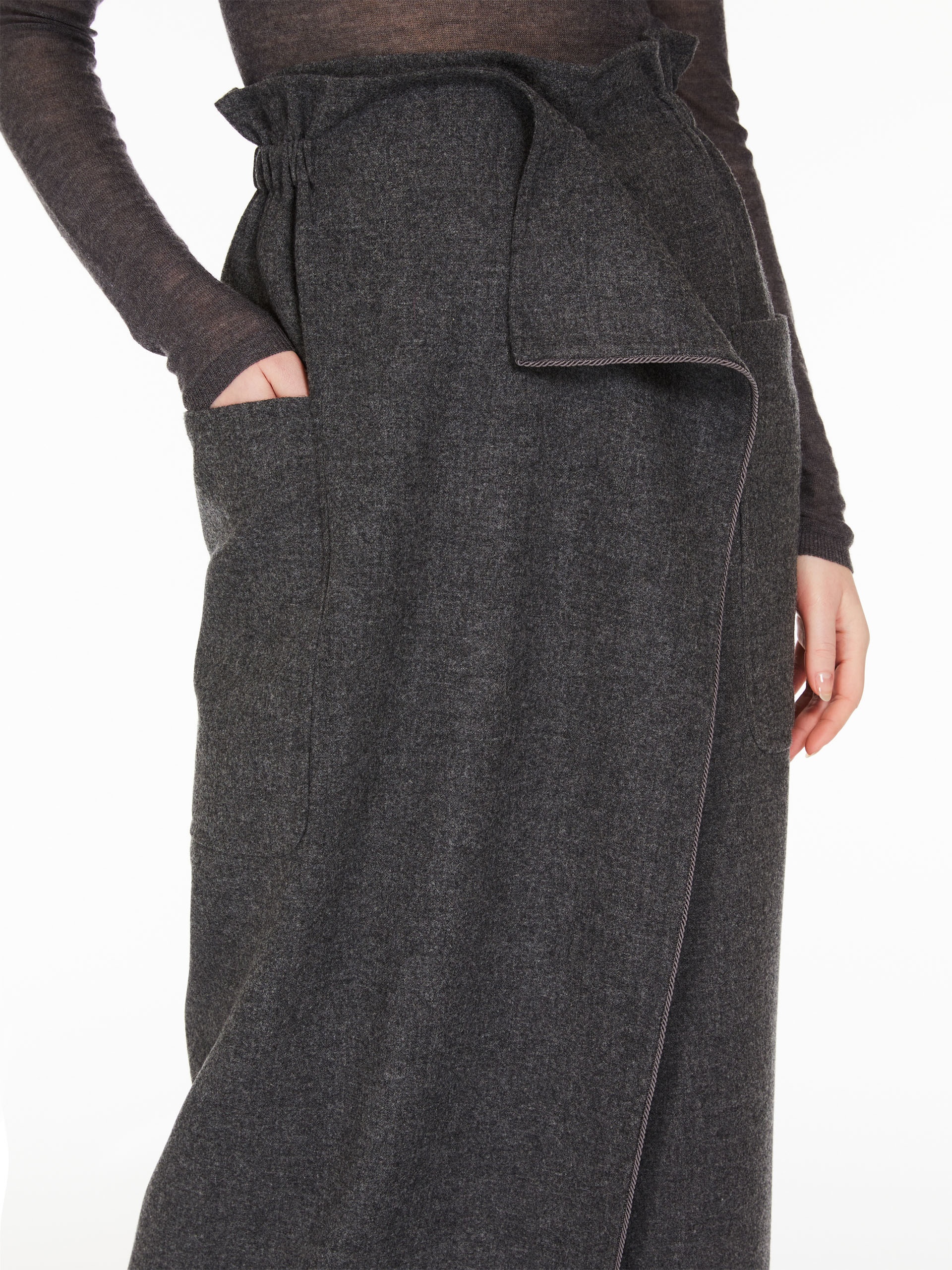 MESSINA Flannel wrap skirt - 5