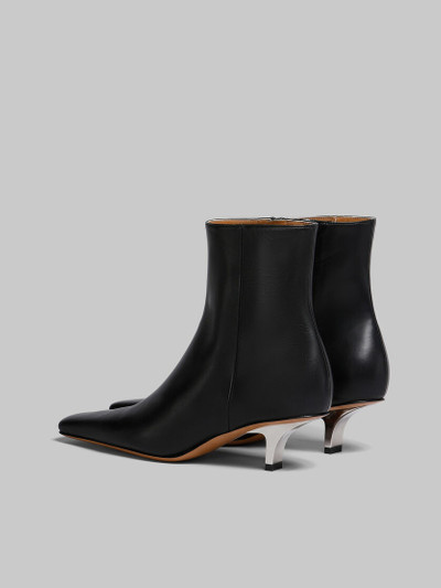 Marni BLACK NAPPA LEATHER HEELED ANKLE BOOT outlook