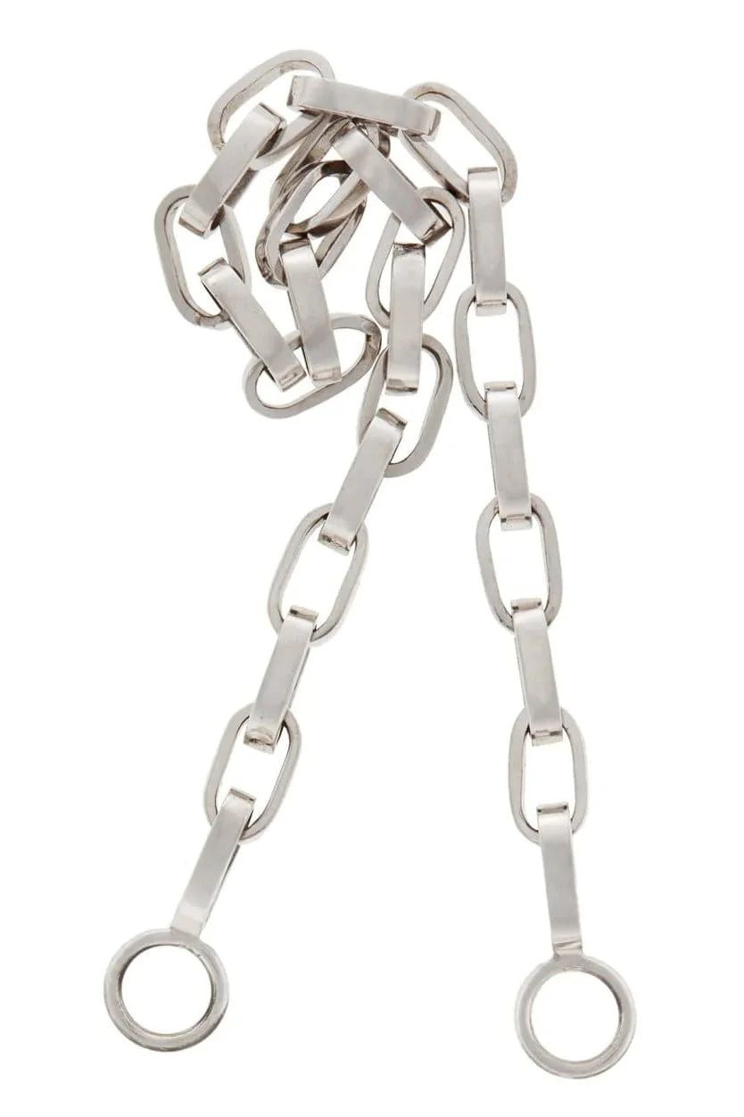 White Gold Handmade Biker Chain - 1