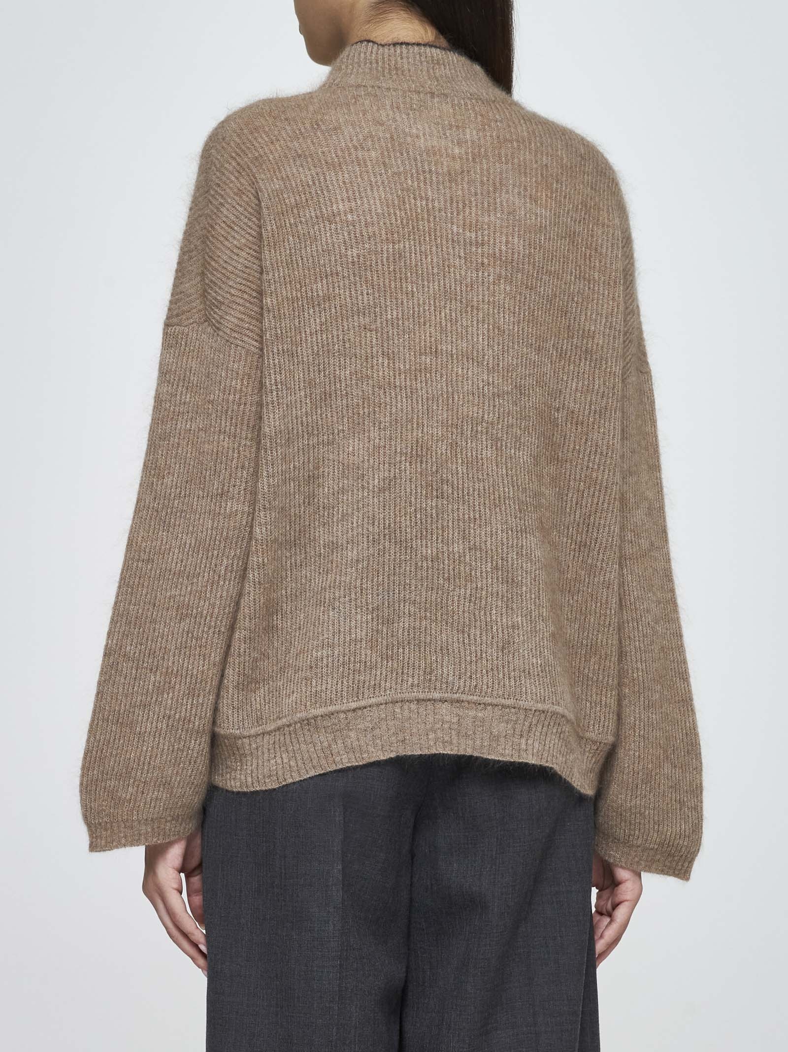 Mohair and wool-blend mock sweater - 3