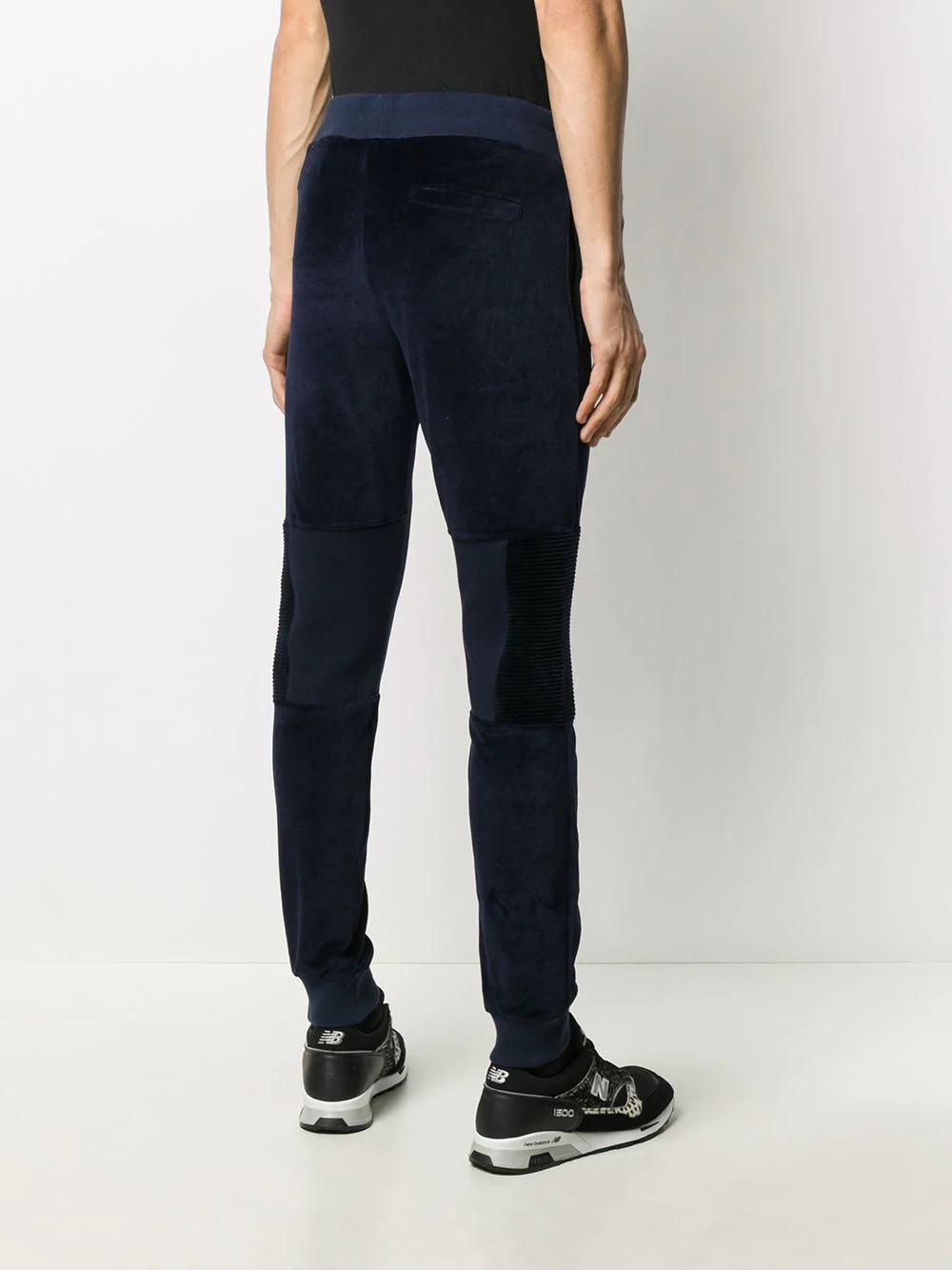 ribbed-panel drawstring track pants  - 4