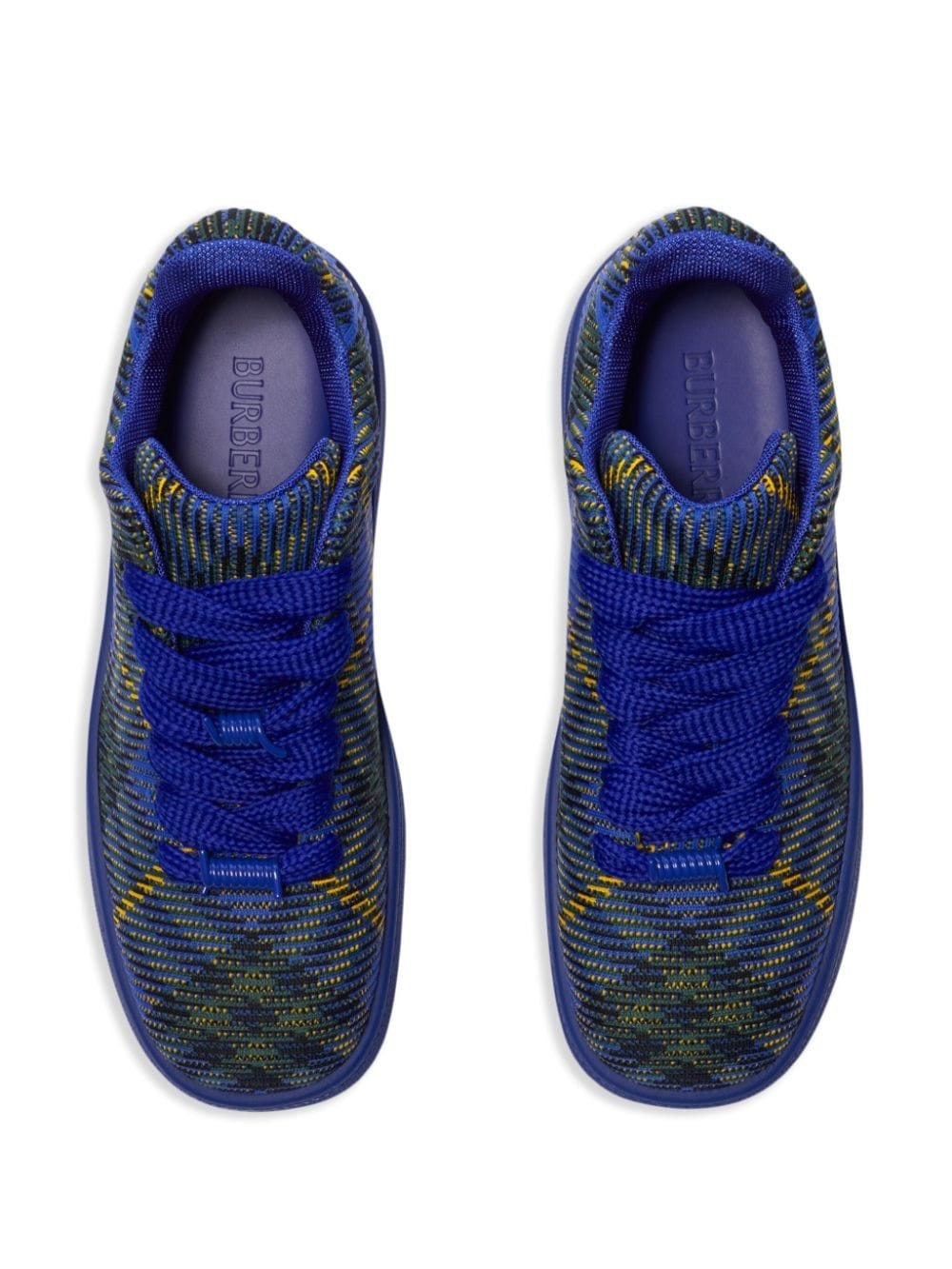checked knitted sneakers - 4