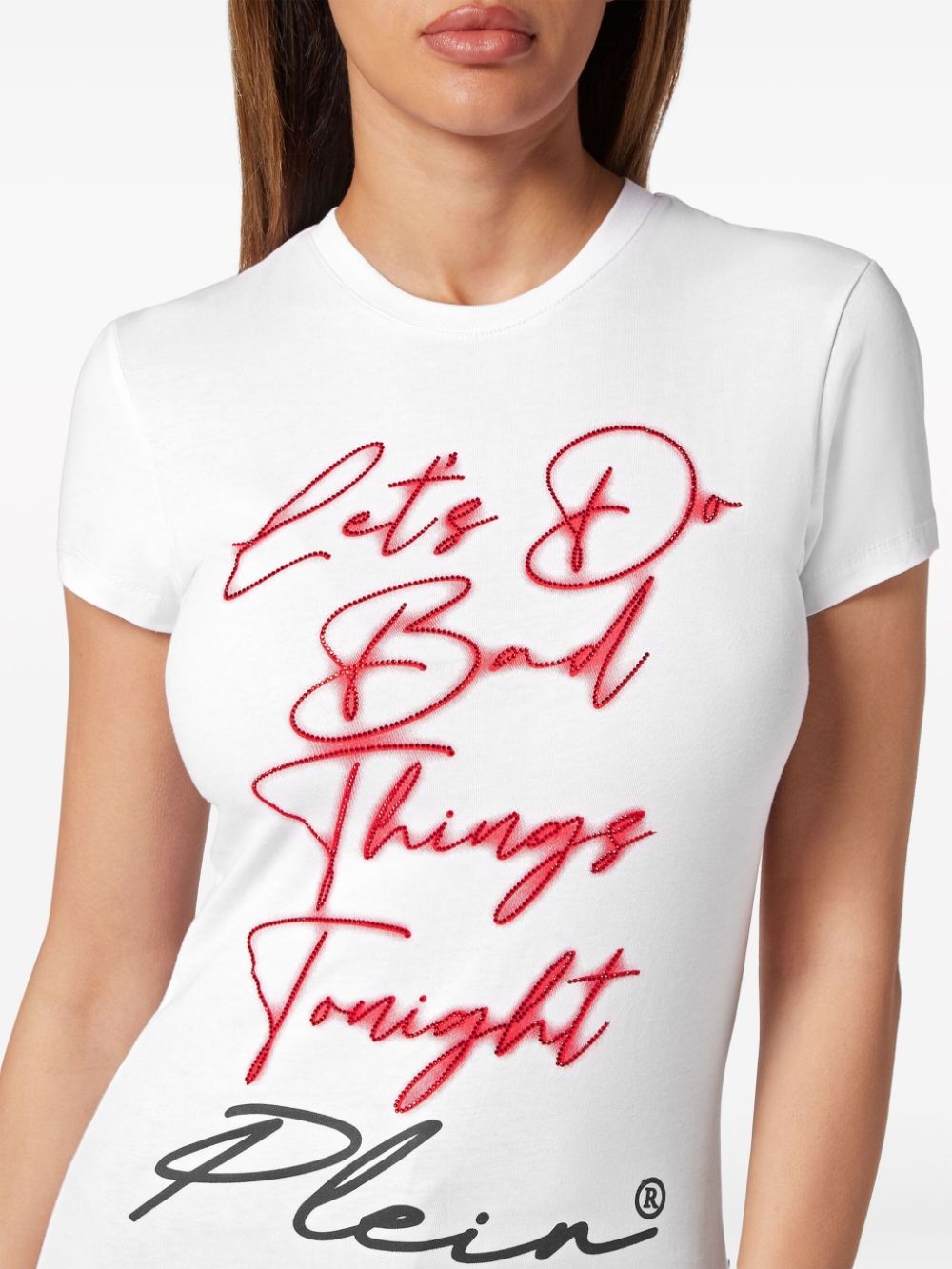 Sexy Pure lettering cotton T-shirt - 4