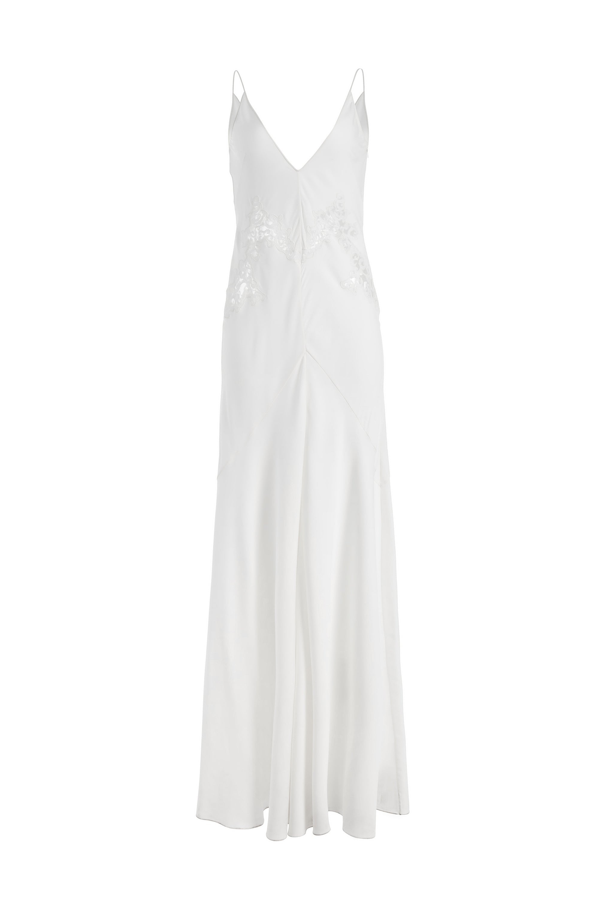 Apuleius Lace Dress in Ivory Silk Crepe - 1