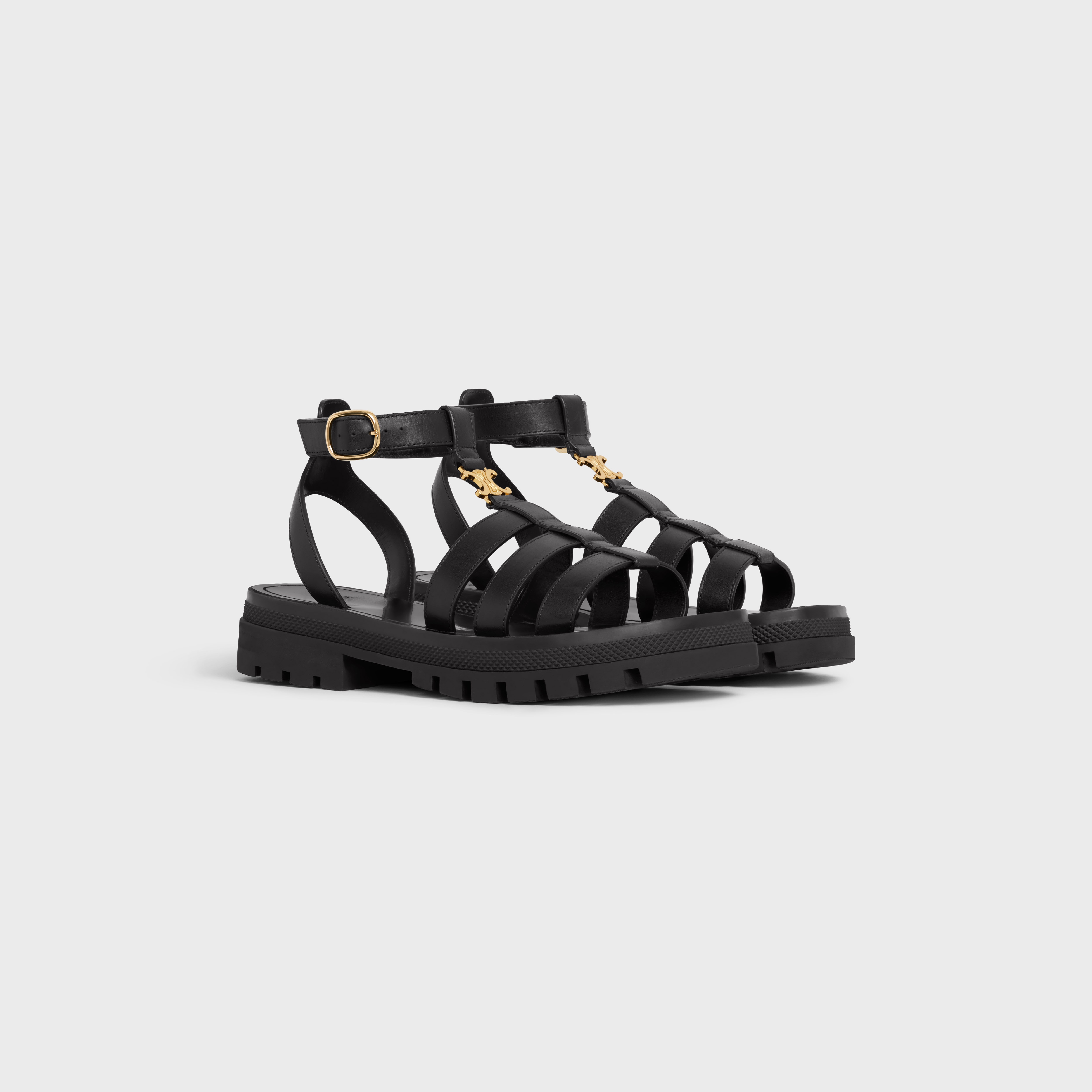 CELINE CLEA TRIOMPHE GLADIATOR CHUNKY SANDAL in Vegetal