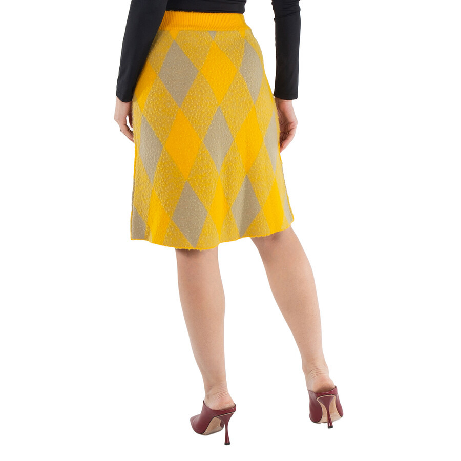 Burberry Argyle Knee Length Wool Skirt - 5