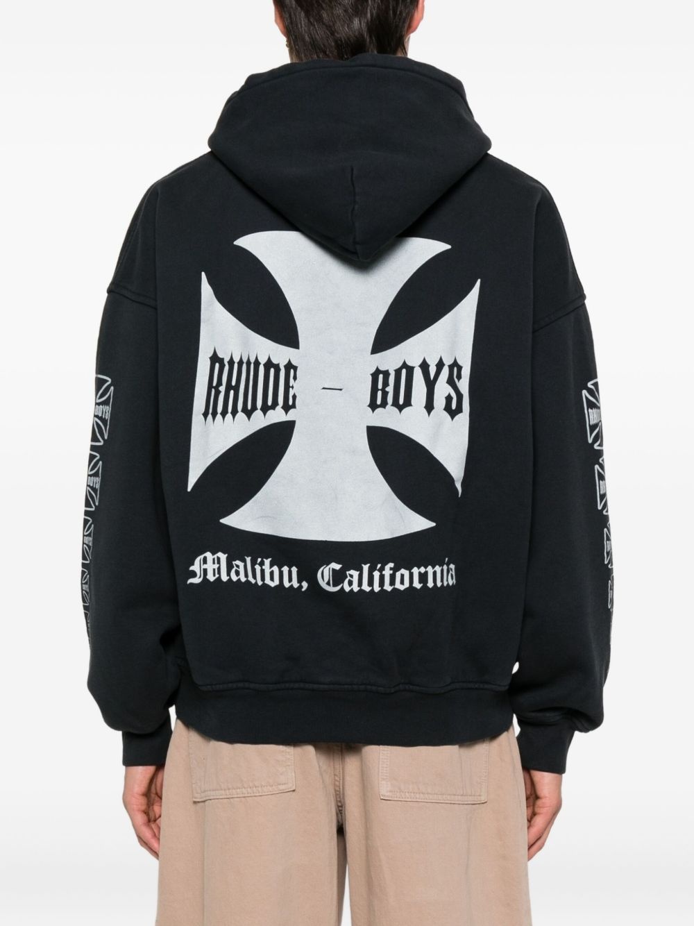 logo-print hoodie - 4