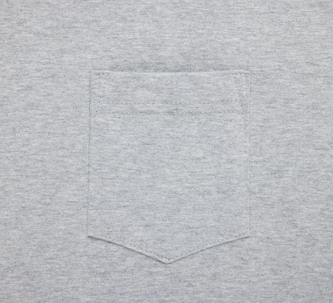 Heavyweight Pocket T-Shirt - Heather Grey (2 Pack) - 4