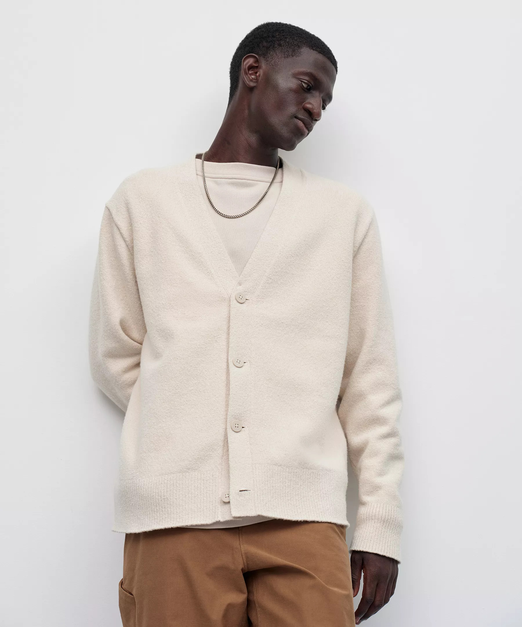 Merino Wool-Blend Cardigan - 1