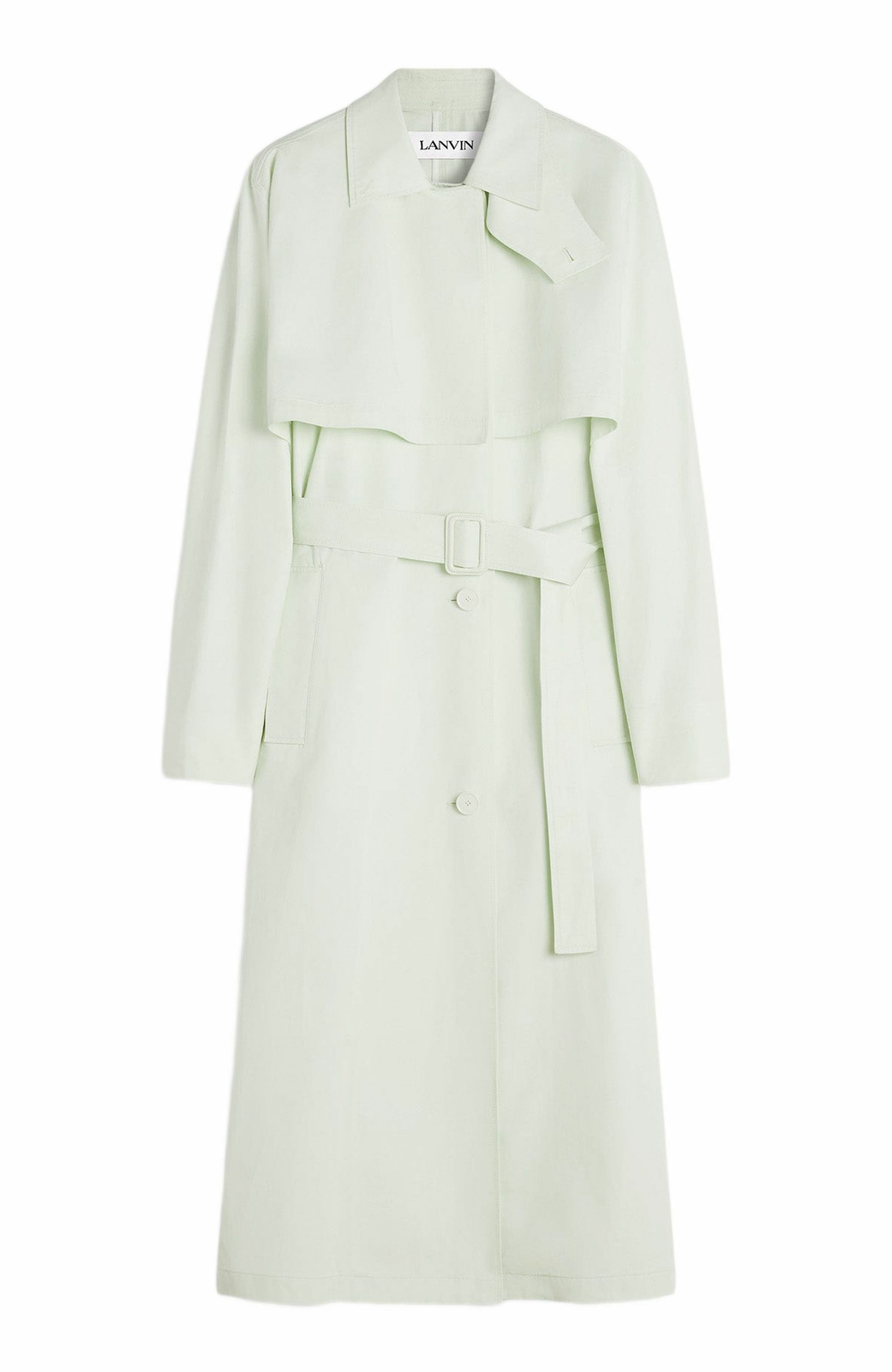 Lanvin Cotton Trench Coat in Off White at Nordstrom - 6