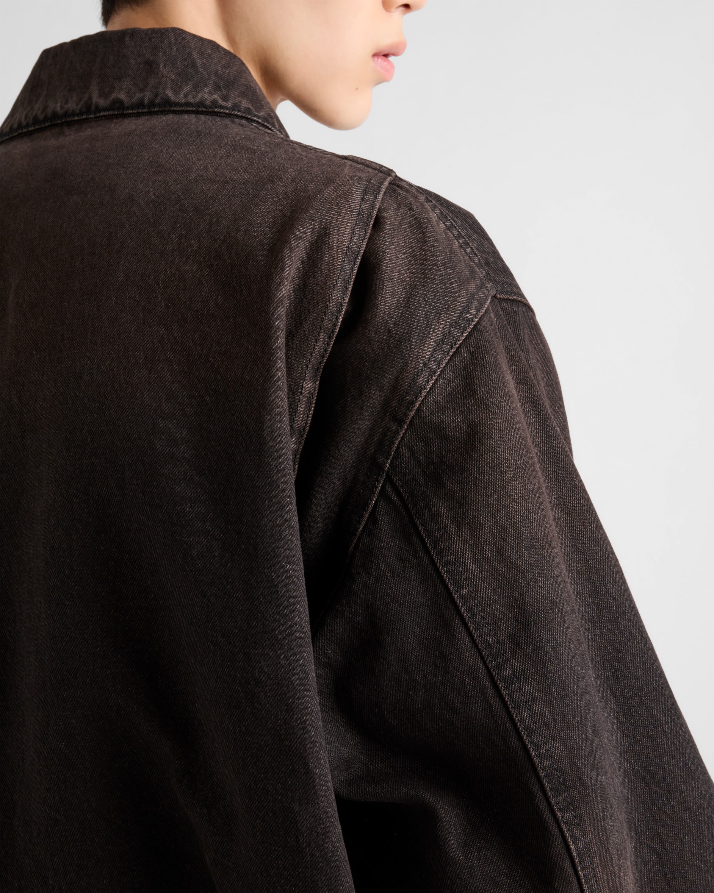 Padded denim blouson jacket - 6