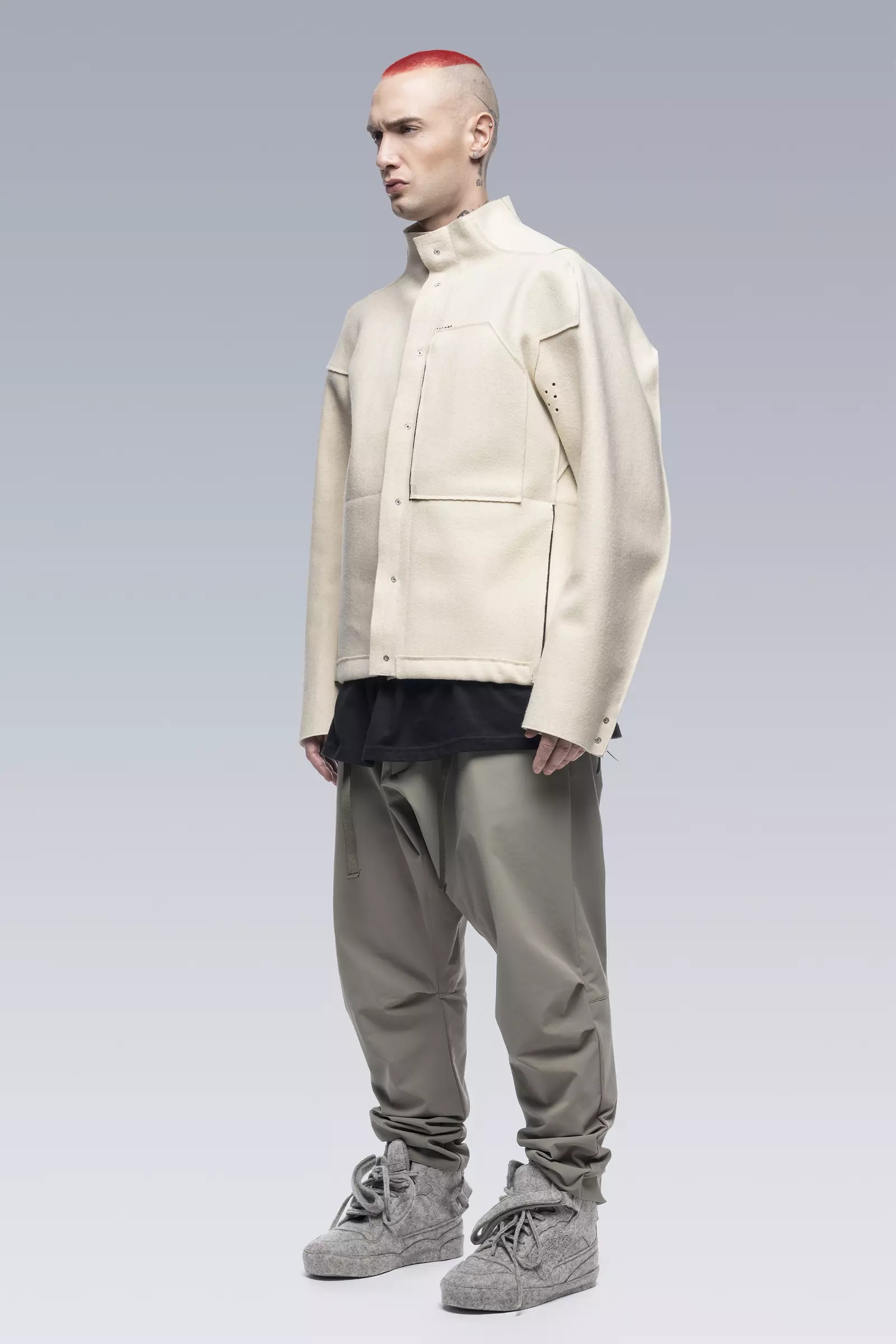 J70-BU Burel® Wool Jacket White - 7