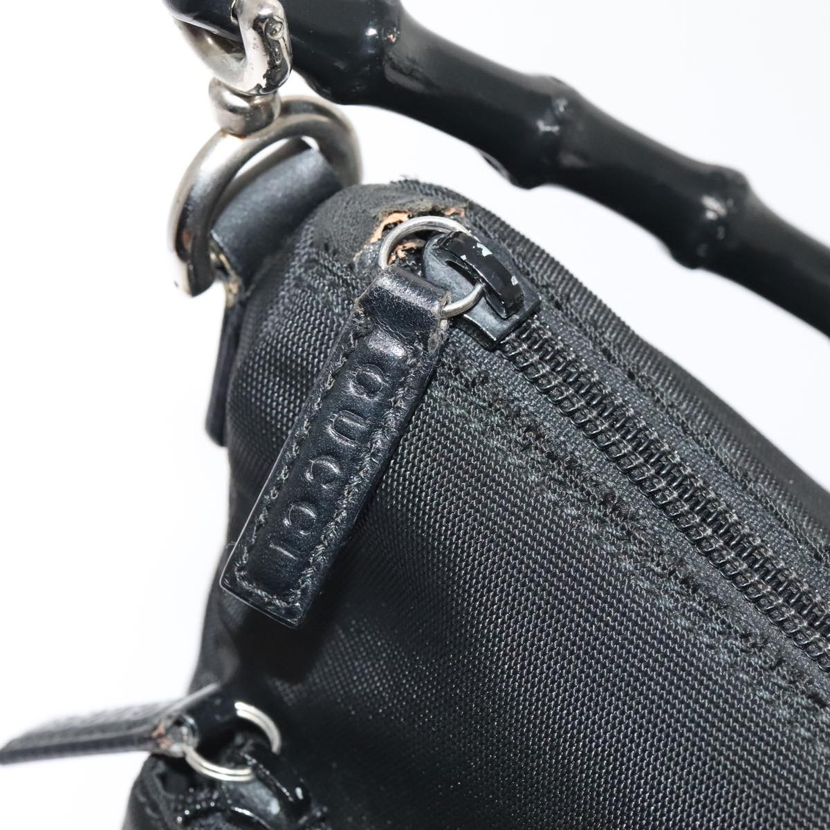GUCCI Hand Bag Nylon Black Silver 000 000 - 10