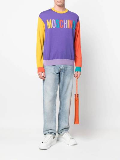 Moschino knitted colour-block jumper outlook