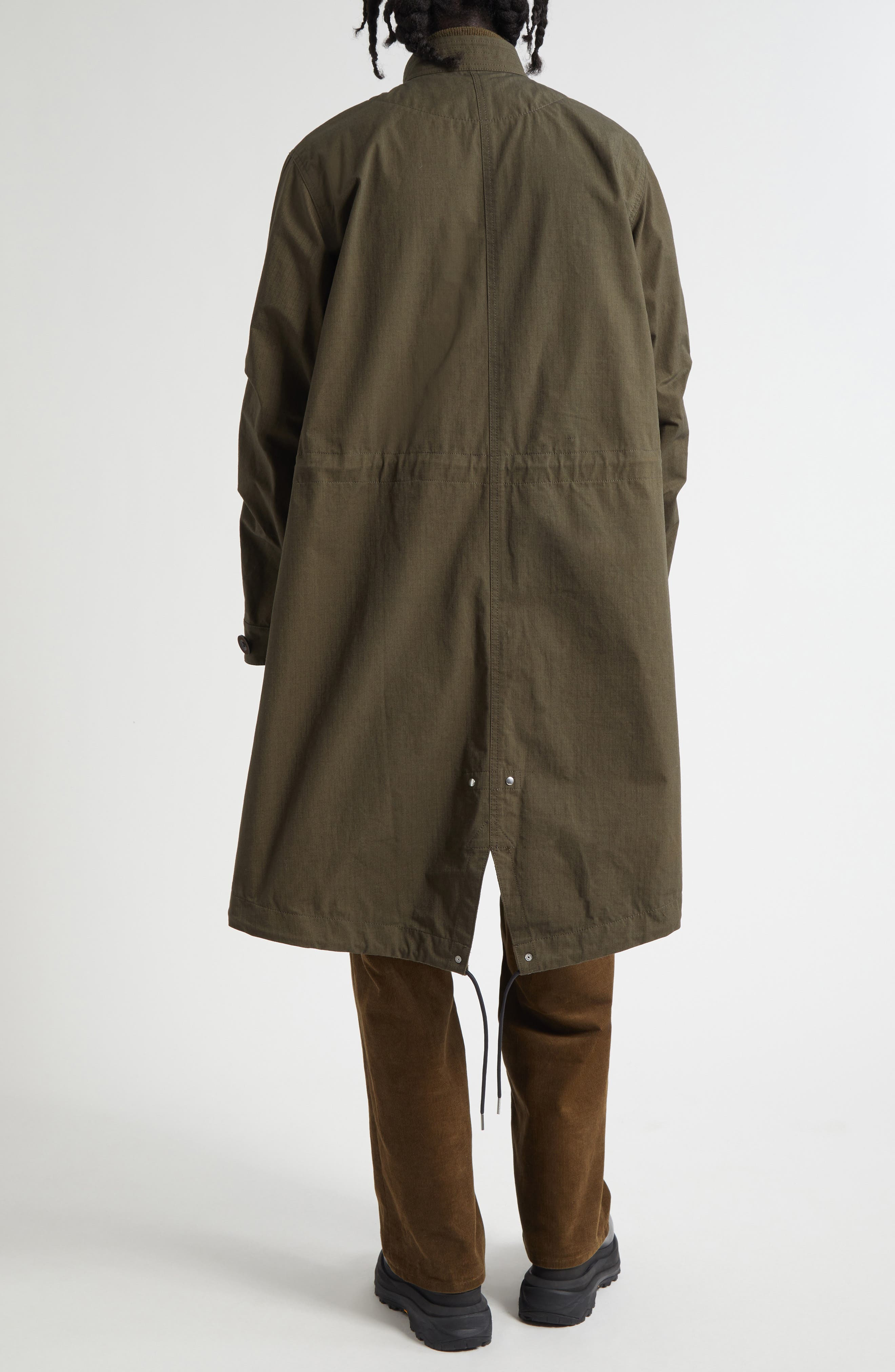 Sacai Cotton & Nylon Ripstop Coat in Khaki at Nordstrom - 3