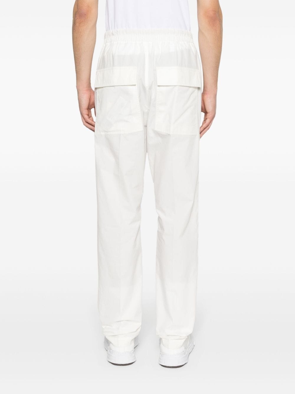 tapered-leg cotton trousers - 4