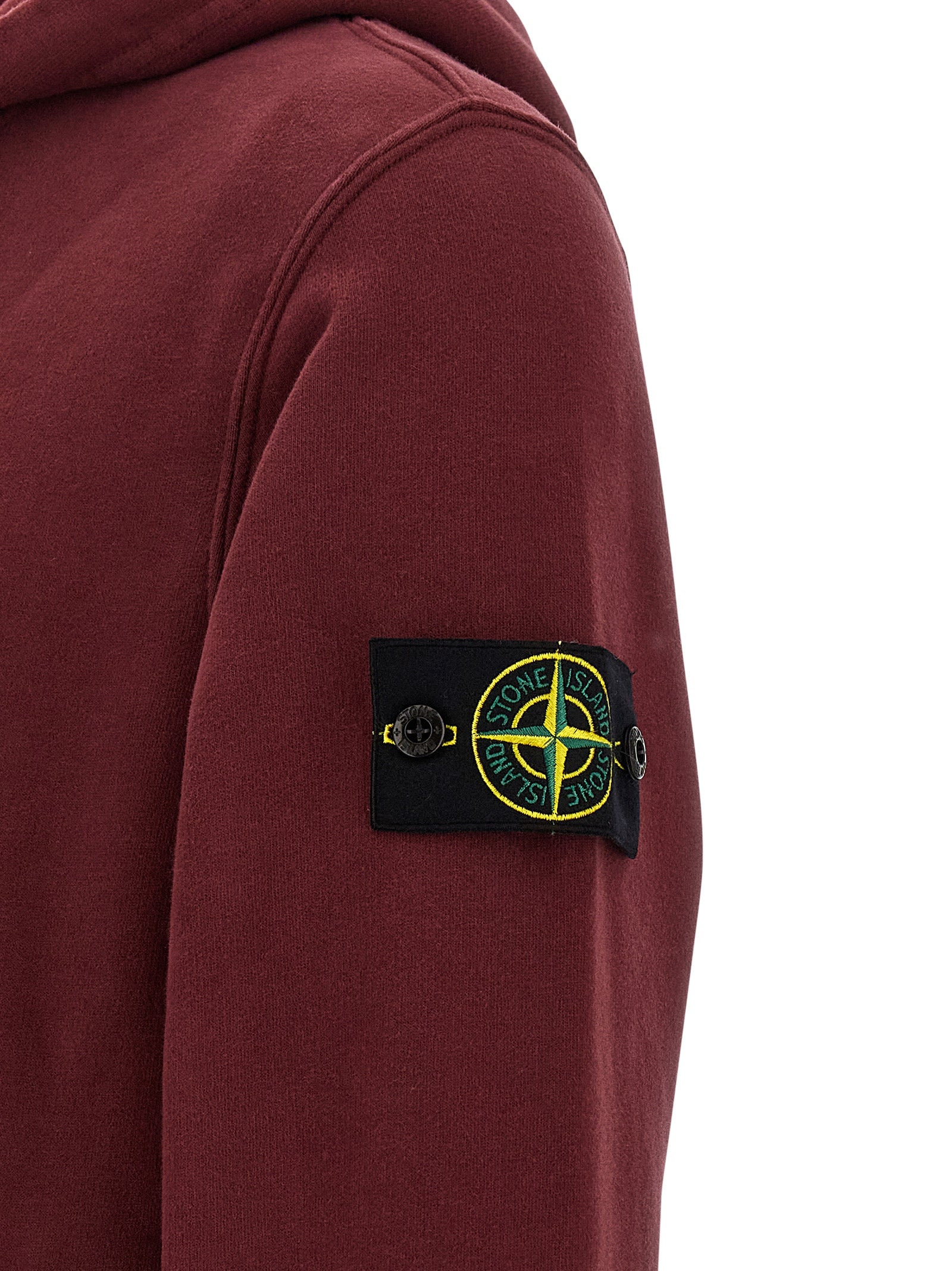 Logo Badge Hoodie Sweatshirt Bordeaux - 4