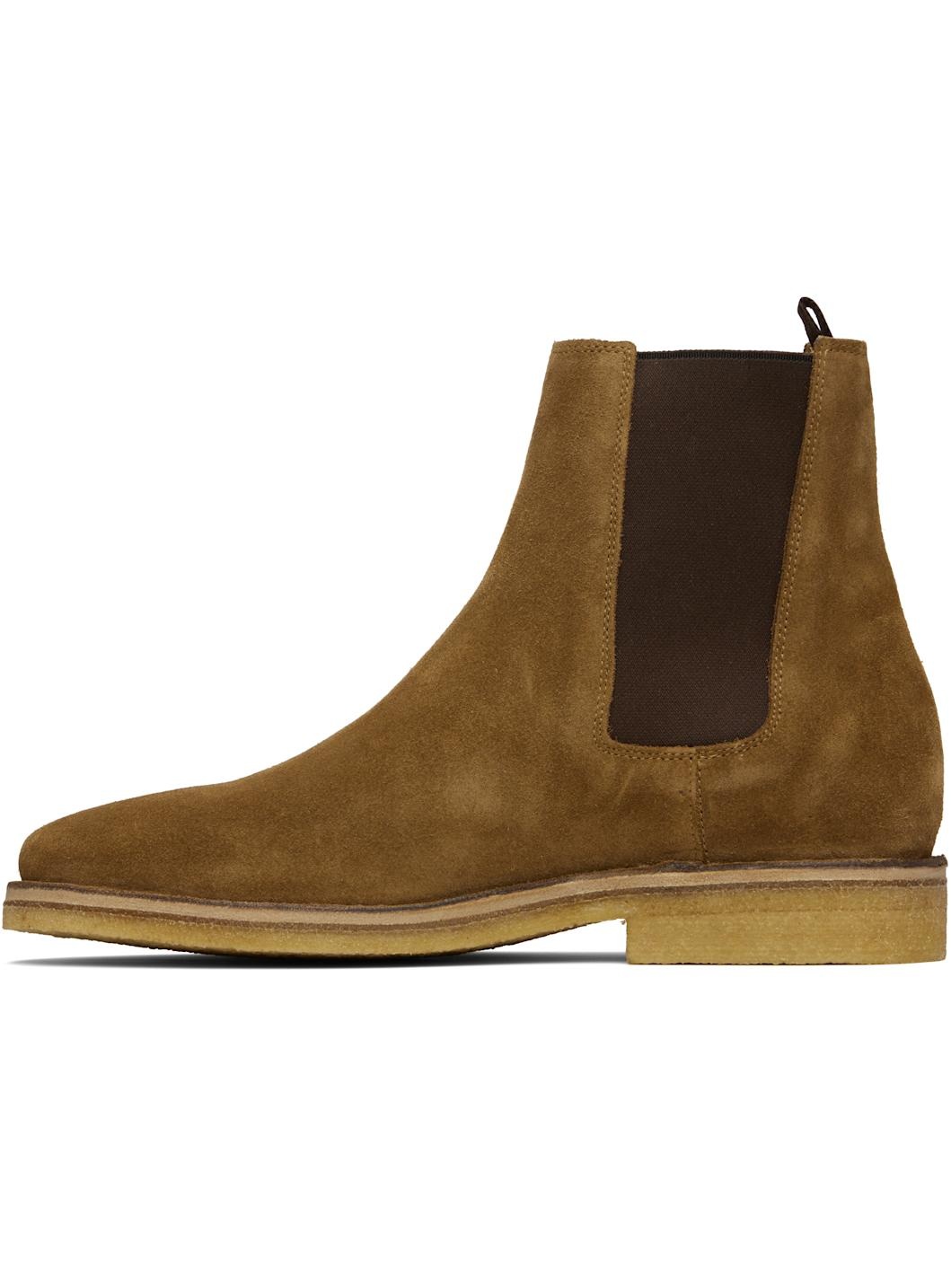 Beige BECKHAM Edition Suede Chelsea Boots - 3