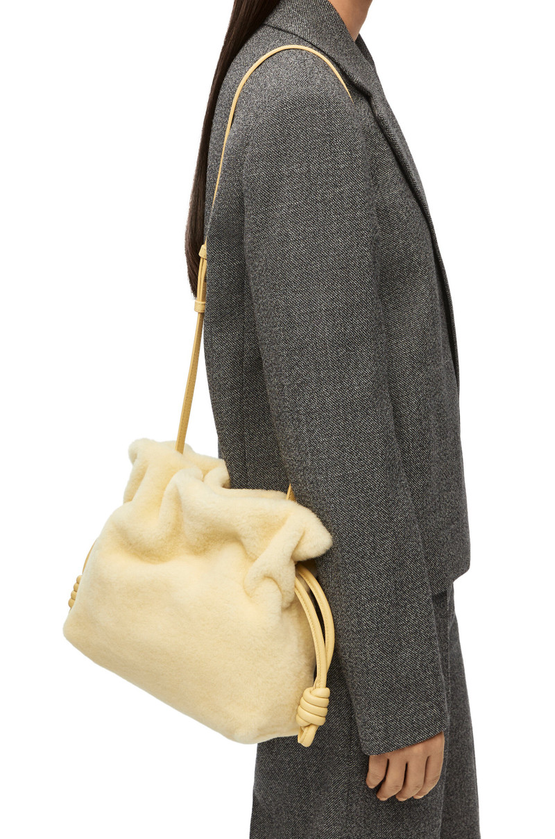 Loewe Flamenco clutch in shearling outlook