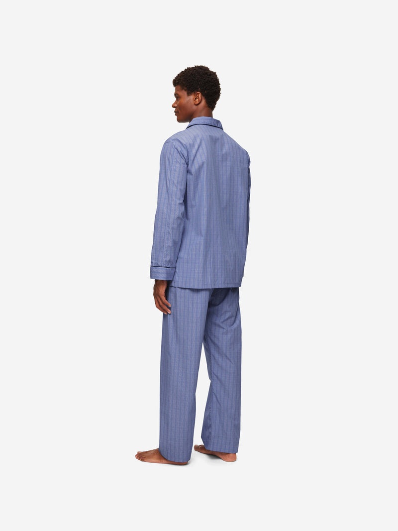 Men's Classic Fit Pyjamas Felsted 3 Cotton Blue - 4