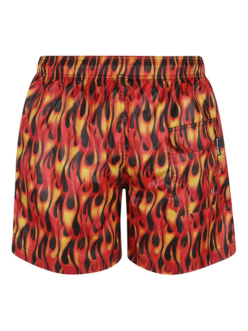 Palm Angels flame-print swim shorts outlook