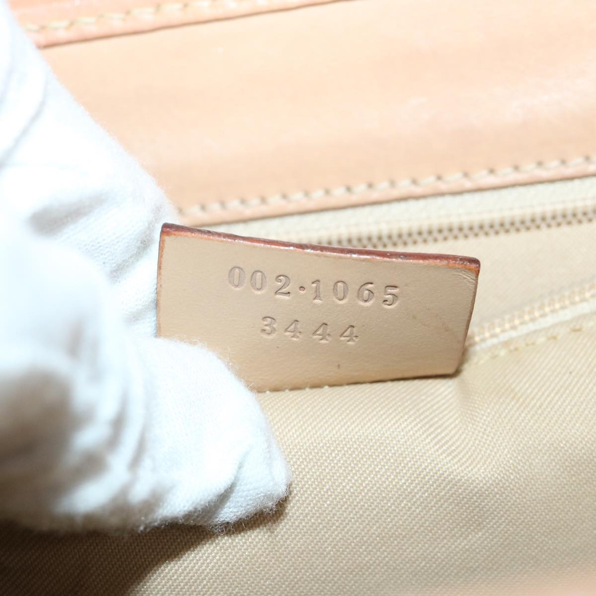 GUCCI GG Canvas Jackie Hand Bag Beige Brown - 12