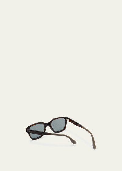 FENDI Men's FF-Lens Bi-Layer Acetate Square Sunglasses outlook