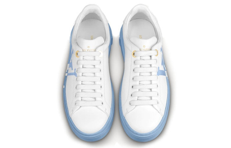 (WMNS) LOUIS VUITTON Time Out Sneakers 'White Blue' 1A8MZ7 3