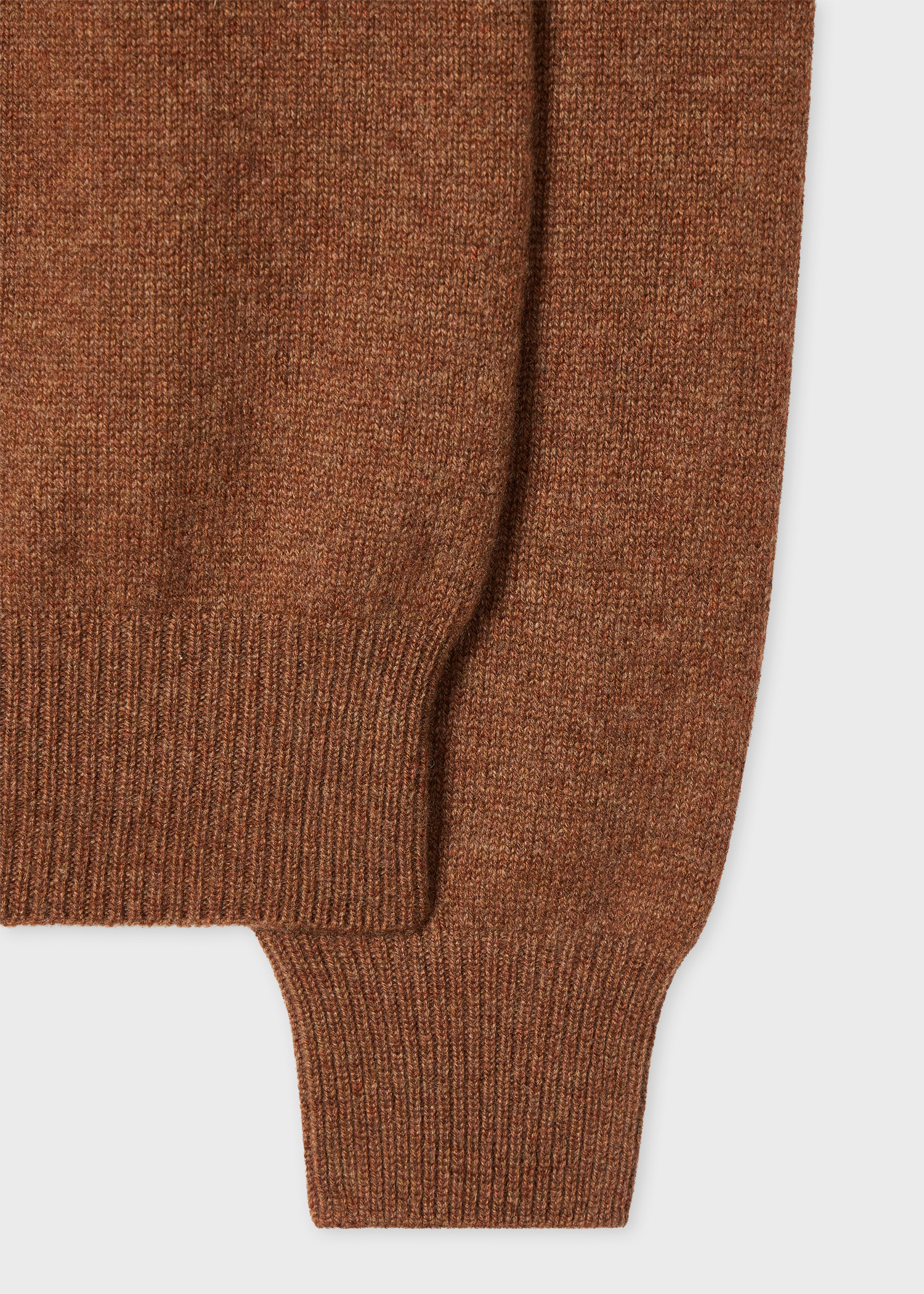 Tan Brown Cashmere Crew Neck Sweater - 2