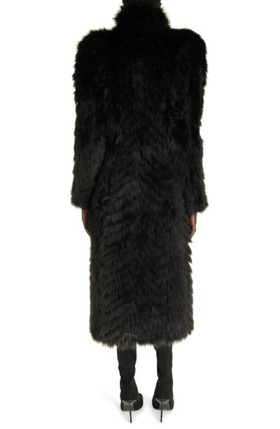BALENCIAGA Round Shoulder Faux Fur Coat outlook