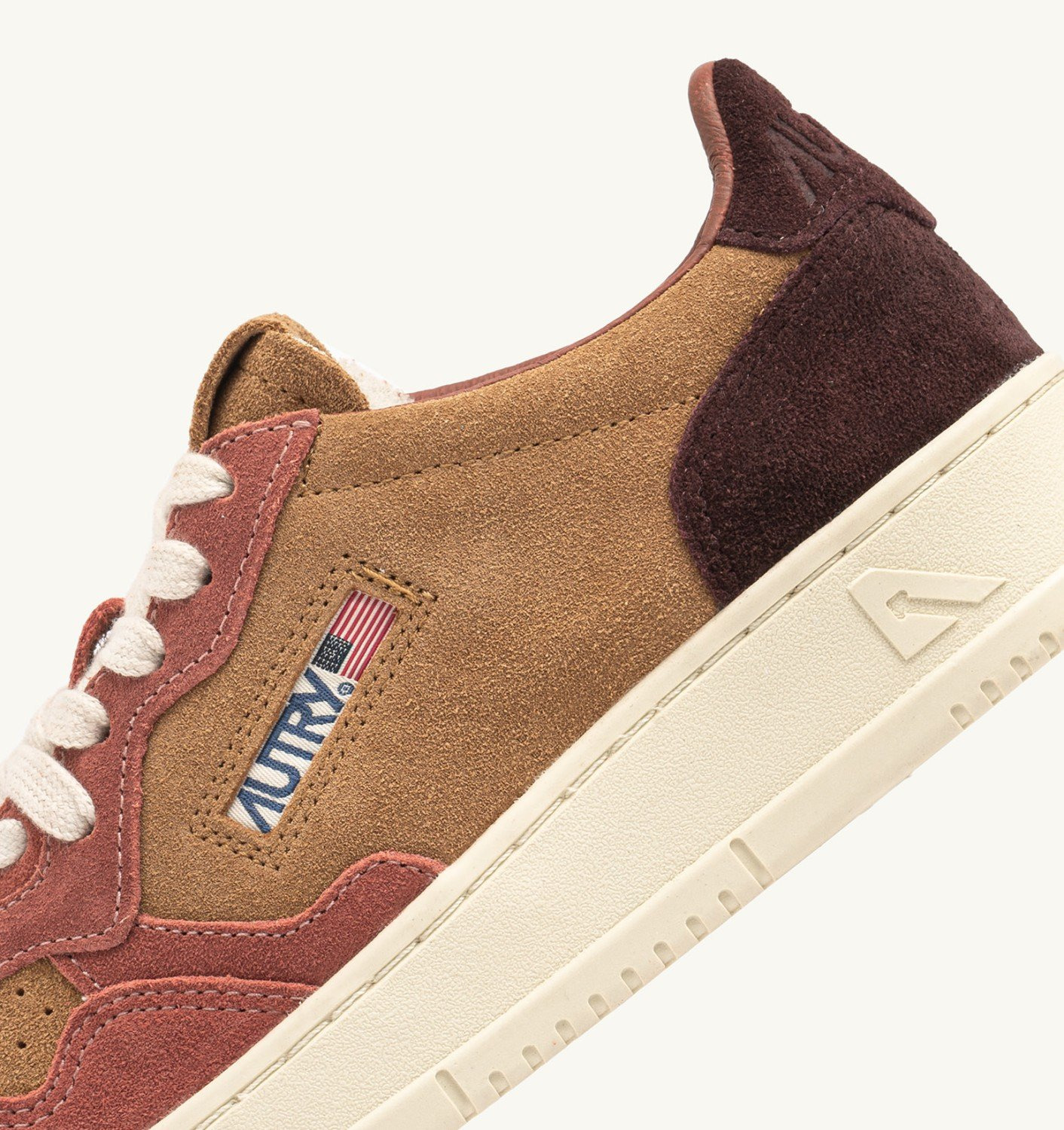 MEDALIST LOW SNEAKERS IN TRICOLOR BONITO STREET AND WINE SUEDE - 6