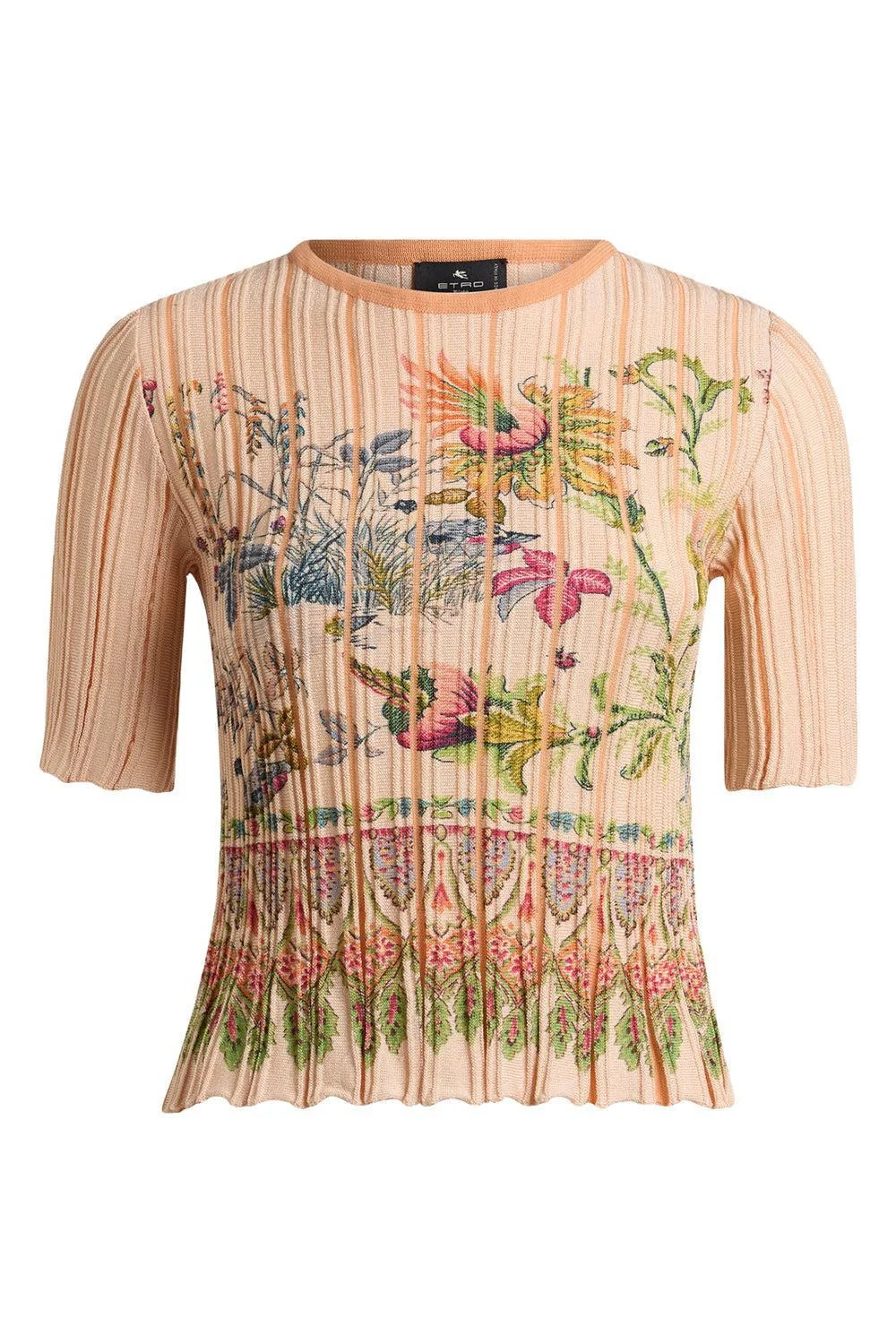 Knit Pleading Crop Top - 1