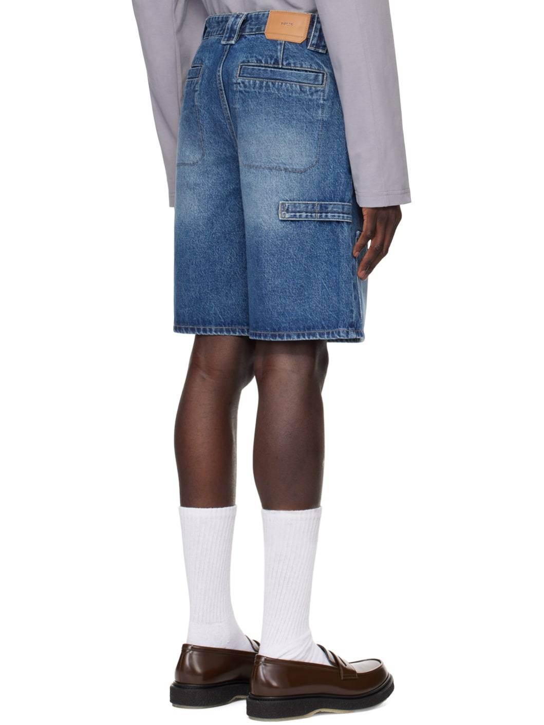 Blue Pocket Denim Shorts - 3