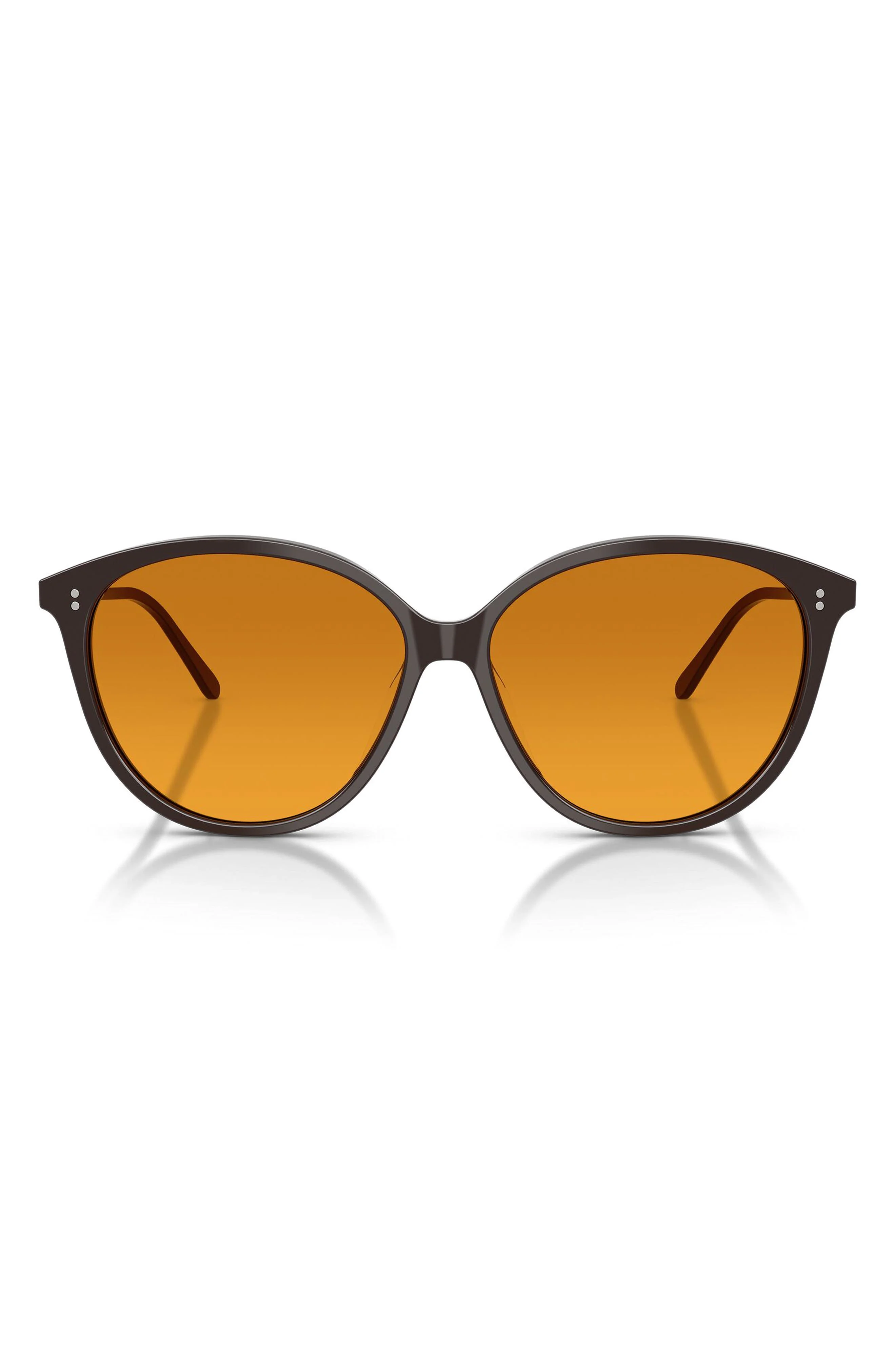 Oliver Peoples Soleau 60mm Butterfly Sunglasses in Kuri Brown /Cognac Gradient at Nordstrom - 1