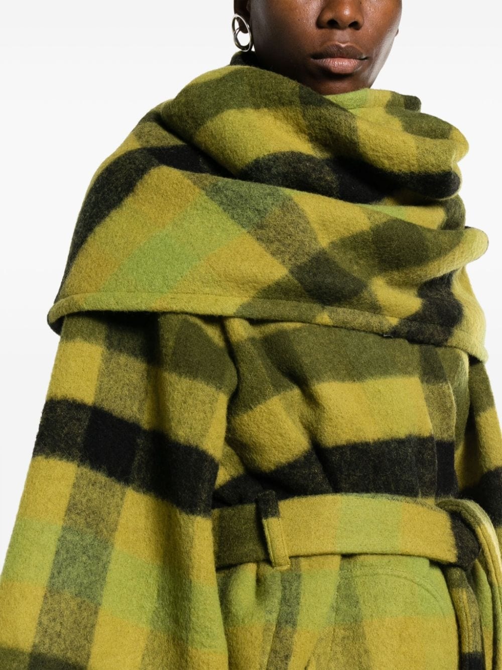 Cappotto check-print coat - 5