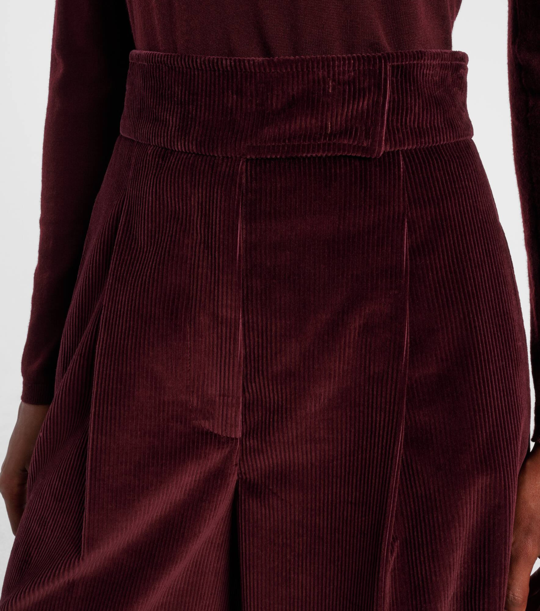 High-rise cotton corduroy wide-leg pants - 4