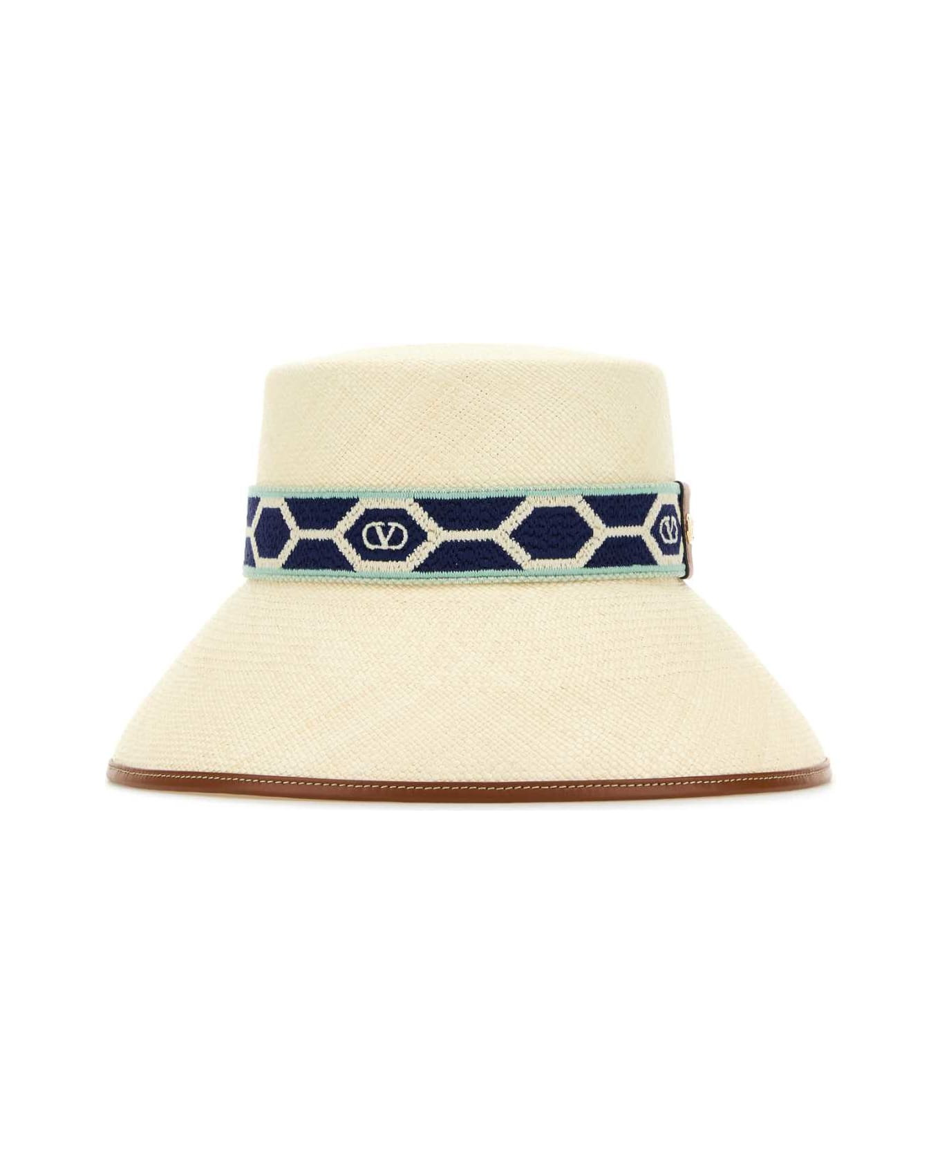 Straw Bucket Hat - 1