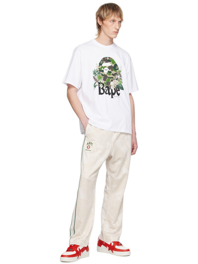 A BATHING APE® White Flora Big Ape Head T-Shirt outlook