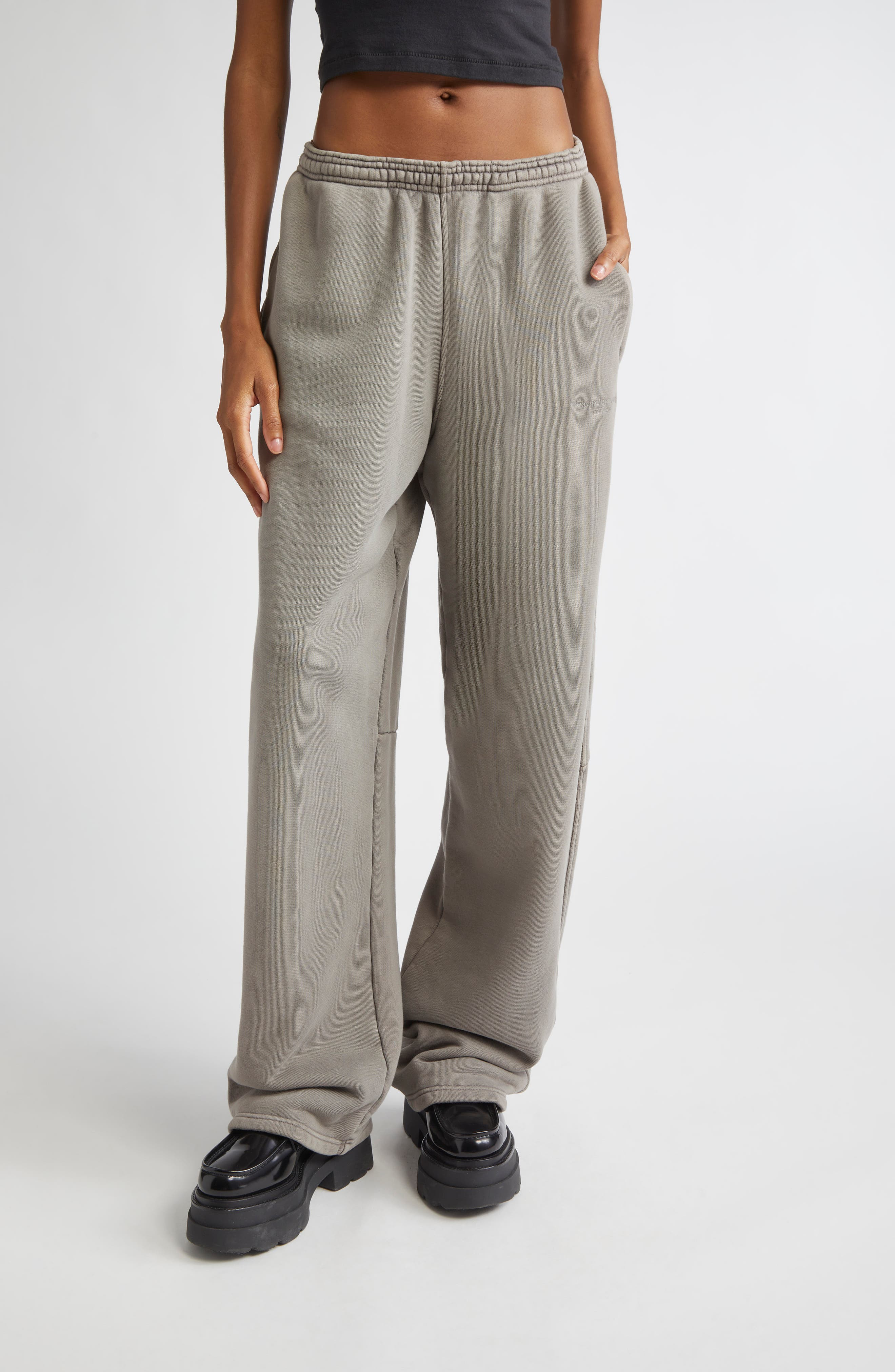 Alexander Wang Articulated Leg Loose Fit Sweatpants in Washed Cement at Nordstrom - 1